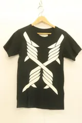 【中古】 -- メンズTシャツ M プリント Tシャツ M 黒 ブラック 白 ホワイト プリントのサムネイル
