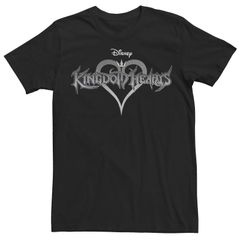애니메이션 캐릭터 맨즈 탑스 T셔츠 로고 Licensed Character Mens Kingdom Hearts Kingdom Logo Tee Black 블랙
