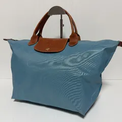 LONGCHAMP ロンシャン ル プリアージュ トートバッグ Mサイズ ライトブルー 水色 MADE IN FRANCE フランス製 vintage ヴィンテージ B538