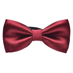 【新品】 [しあわせ倉庫] 蝶ネクタイ キッズ 子供用 ストライプ 男の子 ボウタイ ワンタッチ 子供 フォーマル ネクタイ 結婚式 誕生日 (ワインレッド)