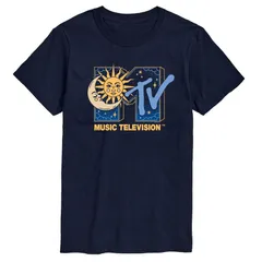 アニメキャラクター メンズ トップス Tシャツ ロゴ グラフィック Licensed Character Mens MTV Celestialogo Graphic Tee Navy ネイビー
