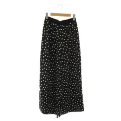 ルルウィルビー Loulou Willoughby 24SS サテンドットドロストパンツ イージー ワイド 1 ブラック 黒 ホワイト 白 /CX ■OS ■SH