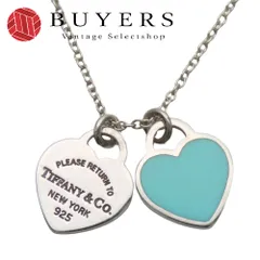 【中古】 ティファニー ネックレス リターントゥ ダブルハートタグ シルバー925 約2.6g シルバー ティファニーブルー ペンダント 可愛い アクセサリー レディース 女性 TIFFANY&Co.