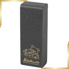 【新品】 リラックマ グッズ 大人 メガネケース 縦型 自立 スマホスタンド 2台 置き 卓上 メガネスタンド ペンスタンド ペンケース 便利 おしゃれ マルチ コンパクト スリム ハードケース ブラック 5915-01 1