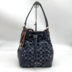 極美品 COACH F37224 デニム 巾着 ショルダーバッグ - メルカリ