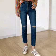 ダメージデニム ジーンズ S