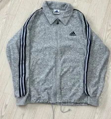 90's アディダス 西ドイツ製 トラックジャージ ジャージ フリース 黒・グレー 日本 必須アイテム