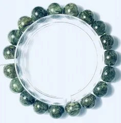 上質EU製定価238万円★天然水晶45Aグリーンルチル★パワーストーン 幸運 高級 お守り 巨大約11mm ★A1876