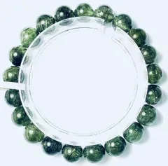 上質EU製定価238万円★天然水晶45Aグリーンルチル★パワーストーン 幸運 高級 お守り 巨大約10mm ★A1848