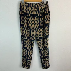 RAY BEAMS レイビームス 総柄 テーパードパンツ ブラウン 1サイズ レディース 古着 レトロ モード シティーボーイ