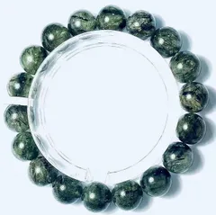 上質EU製定価238万円★天然水晶45Aグリーンルチル★パワーストーン 幸運 高級 お守り 巨大約12mm ★A1825