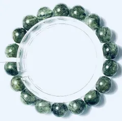 上質EU製定価238万円★天然水晶45Aグリーンルチル★パワーストーン 幸運 高級 お守り 巨大約11mm ★A1812