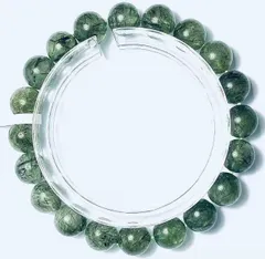 上質EU製定価238万円★天然水晶45Aグリーンルチル★パワーストーン 幸運 高級 お守り 巨大約10mm ★A1806