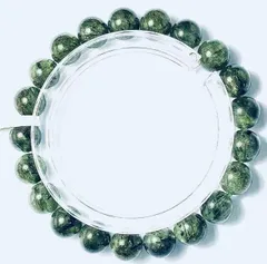 上質EU製定価238万円★天然水晶45Aグリーンルチル★パワーストーン 幸運 高級 お守り 巨大約9mm ★A1803