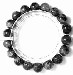 ★定価375万円★上質EU製★★繁栄を呼ぶ★35A天然水晶★ブラックルチルブレスレッ超巨大12mm★A1936
