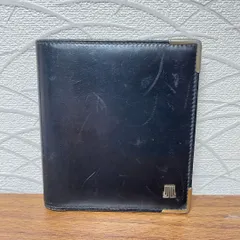 LANVIN PARIS ランバン 二つ折り財布 ブラック レザー メンズ