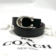 現行 未使用保管品◎COACH コーチ C ハードウェア リバーシブル ベルト 25MM 78176 NILGNM レディースサイズM