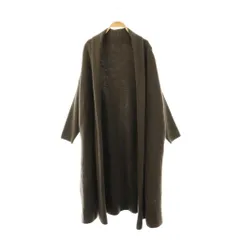 ミューズ ドゥーズィエム クラス MUSE de Deuxieme Classe スムースニットガウンコート アウター ロング ウール ブラウン /NR ■OS