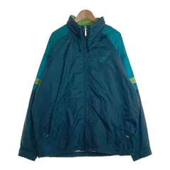 00's NIKE ナイキ ナイロンリップストップ ジップアップジャケット グリーン Size XL