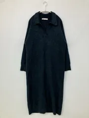 ZARA ザラ ワンピース M ブルー 無地 長袖 ロング・マキシ丈