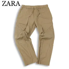 ZARA ザラ マン 現行タグ★ 春夏 麻 リネン ストレッチ イージー スラックス パンツ Sz.L メンズ