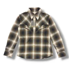 参考上代41800円 未使用 ISAMUKATAYAMA BACKLASH 25SS WESTERN CHECK SHIRTS ウエスタンシャツ 長袖シャツ イサムカタヤマバックラッシュ 2154-02 ダークブラウン系 S （99727A）のサムネイル
