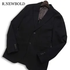 R.NEWBOLD ポールスミス 通年 背抜き★ ストライプ テーラード ジャケット 日本製 Sz.M メンズ 黒