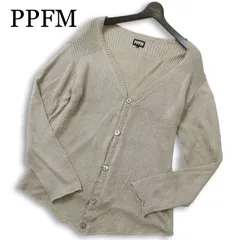 PPFM ペイトンプレイス 春夏 麻 リネン100％★ Vネック ニット カーディガン Sz.L メンズのサムネイル
