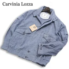未使用★ Carvinia Lozza カルビニア ロッツァ 春夏 麻 リネン混 ジップ スイングトップ ブルゾン ジャケット Sz.L メンズ