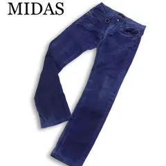 MIDAS ミダス 通年★ ストレッチ USED加工 5ポケット スリム デニム パンツ ジーンズ Sz.L メンズ ネイビーのサムネイル