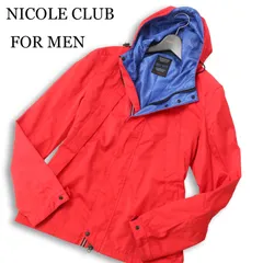 NICOLE CLUB FOR MEN ニコルクラブ フォーメン 通年★ ジップ フーディー マウンテンパーカー ジャケット Sz.48 メンズ 赤