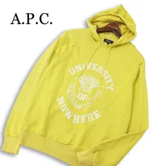 フランス製★ A.P.C. アーペーセー University of Nowhere プリント★ スウェット プルオーバー パーカー Sz.1 メンズ 黄色のサムネイル