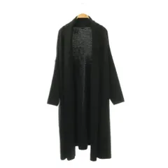 ミューズ ドゥーズィエム クラス MUSE de Deuxieme Classe スムースニットガウンコート アウター ロング ウール 黒 /NR ■OS