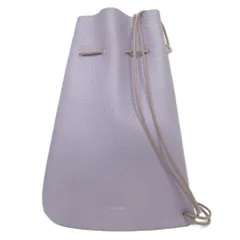 エンダースキーマ Hender Scheme ZACC レザー ショルダーバッグ 巾着バッグ シボ革 ロゴ刻印 ラベンダー パープル