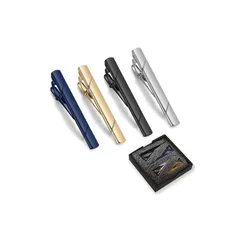 【新品】 ネクタイピン メンズ 4枚セット シンプル おしゃれ スーツ用 結婚式 ビジネス フォーマルアクセサリー 銅製 メッキ加工 プレゼント ケース付き 成人式 就職活動