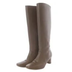 ダイアナ DIANA タラントンバイ TALANTON by ブーツ ロング ハイヒール スクエアトゥ レザー 22.5cm グレージュ /YO17