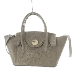 カービングトライブス グレースコンチネンタル CARVING TRIBES mini celia トートバッグ ショルダーバッグ 2way レザー グレー /YO7 ■SH