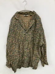 ROBERT STOCK ロバートストック シャツ/ブラウス L グリーン シルク その他総柄 ミドル丈 長袖 オープンカラー