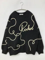 RODEO CROWNS ロデオクラウンズ ニット/セーター F ブラック ニット ブランドロゴ その他総柄 長袖 ミドル丈 クルーネック(丸首)