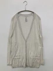 NEIL BarreTT カーディガン/ボレロ 3 グレー ボーダー柄 ミドル丈 長袖