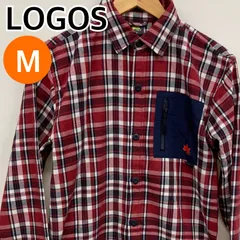 LOGOS ロゴス トップス 長袖 シャツ チェック柄 レッド レディース Mサイズ 【CT2719】のサムネイル