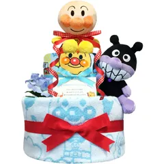 KanonBabys おむつケーキ 男の子 アンパンマン 出産祝い 2段 Mサイズ 3001 [Mサイズ(x 19)]