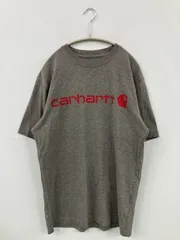 Carhartt カーハート Tシャツ/カットソー S グレー 前面プリント バックプリント ブランドロゴ ミドル丈 半袖 クルーネック(丸首)