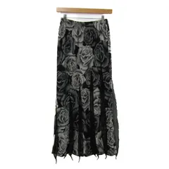 伊太利屋 ロングスカート ボトムス 花柄 レディース 9サイズ 黒×グレー ITALIYA 【中古】のサムネイル