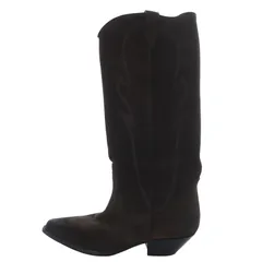 ソノラ SONORA スエード 刺繍ロングブーツ ポインテッドトゥ 38 茶色