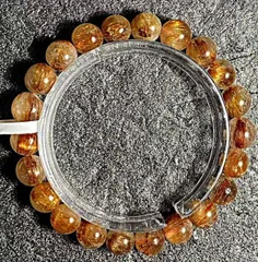 ★定価375万円★上質EU製★★繁栄を呼ぶ★35A天然水晶★満金針猫目ルチルブレスレッ超巨大約8mm★A2217