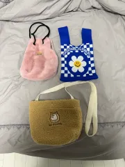 ミニバッグ 3種 まとめ (ファー ニット フリース)