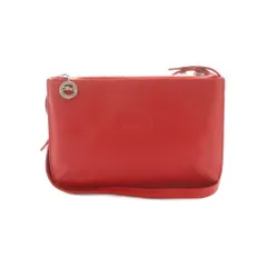 ロンシャン LONGCHAMP ショルダーバッグ レザー スクエア型 赤 /MI ■OS ■SH