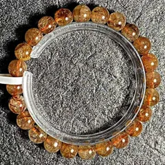 ★定価375万円★上質EU製★★繁栄を呼ぶ★35A天然水晶★満金針猫目ルチルブレスレッ超巨大約8mm★A2220