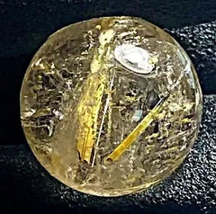 上質EU製★★天然タイチンルチルクォーツ★丸玉★太金針水晶太陽放射ルチルレア天然石鉱物宝石A2833